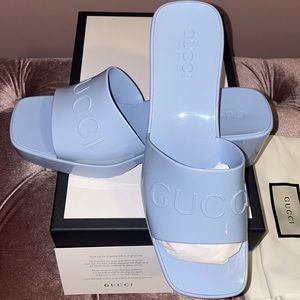 Gucci Rubber Slide Sandals